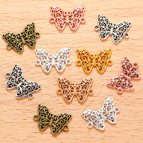 Zinc Alloy Animal Pendants, Butterfly, plated, DIY & 1/1 loop & hollow [