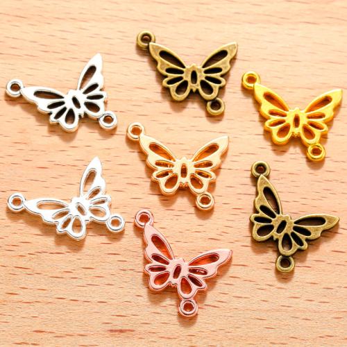 Zinc Alloy Animal Pendants, Butterfly, plated, DIY & 1/1 loop & hollow [