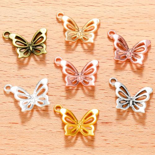 Zinc Alloy Animal Pendants, Butterfly, plated, DIY & hollow [