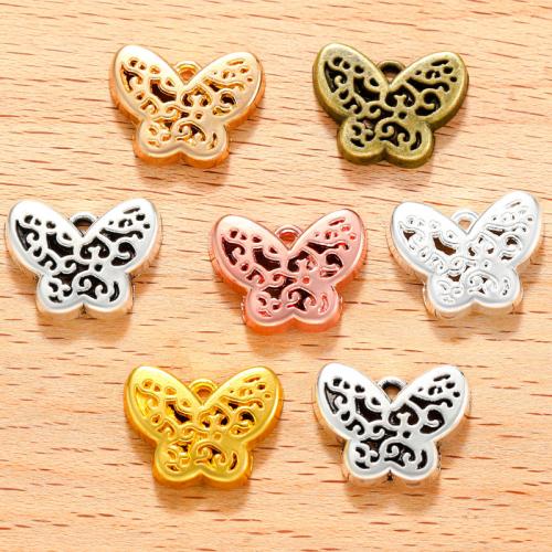 Zinc Alloy Animal Pendants, Butterfly, plated, DIY & hollow [