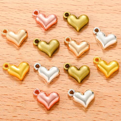 Zinc Alloy Heart Pendants, plated, DIY 