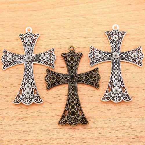 Zinc Alloy Cross Pendants, plated, DIY 