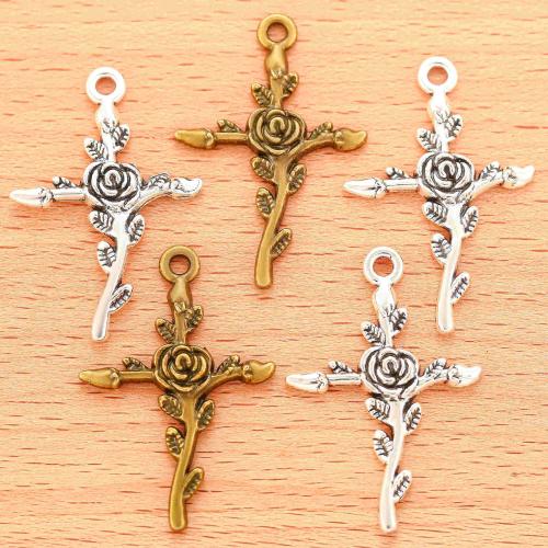 Zinc Alloy Cross Pendants, plated, DIY 