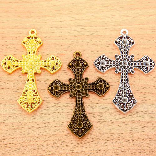 Zinc Alloy Cross Pendants, plated, DIY 