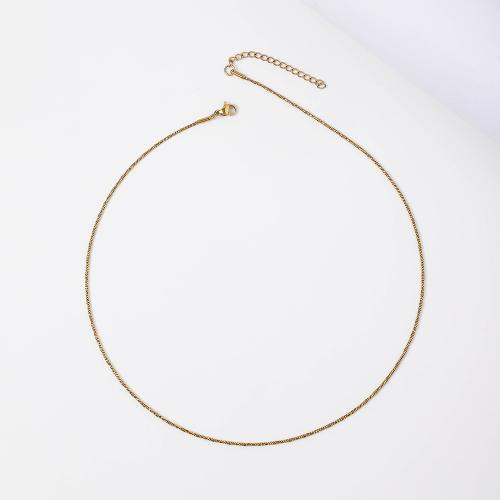 Stainless Steel Chain Necklace, 304 Stainless Steel, with 5cm extender chain, fashion jewelry & for woman 1.5mm Approx 45 cm 