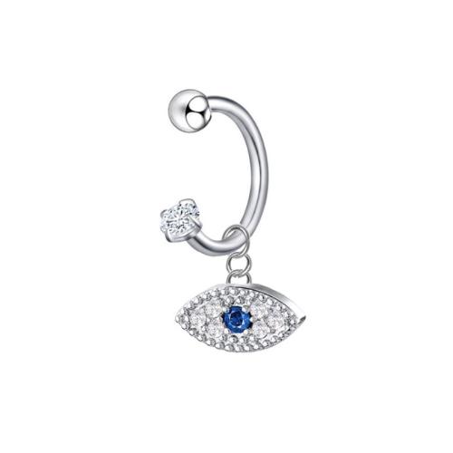 Stainless Steel Ear Piercing Jewelry, 304 Stainless Steel, plated, Unisex & micro pave cubic zirconia, original color 