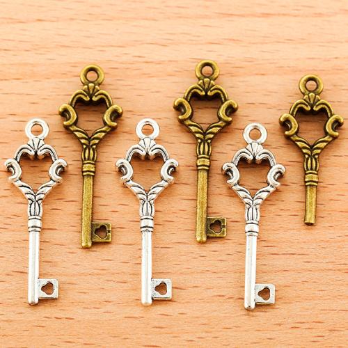 Zinc Alloy Key Pendants, plated, DIY [