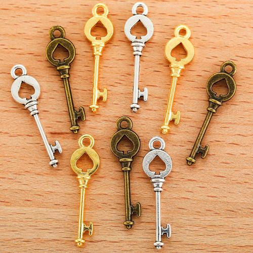 Zinc Alloy Key Pendants, plated, DIY [