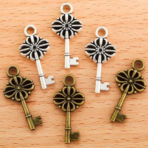 Zinc Alloy Key Pendants, plated, DIY [