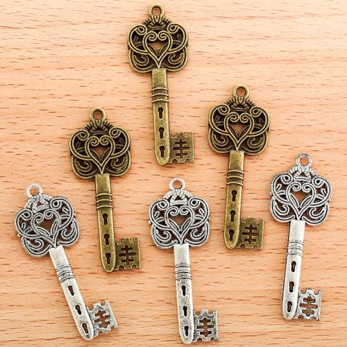 Zinc Alloy Key Pendants, plated, DIY [