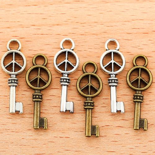 Zinc Alloy Key Pendants, plated, DIY [