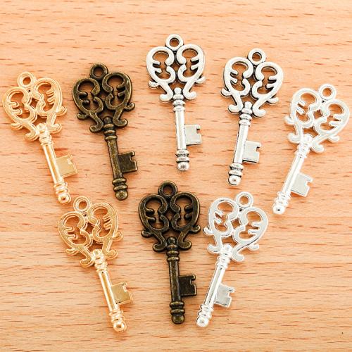 Zinc Alloy Key Pendants, plated, DIY [