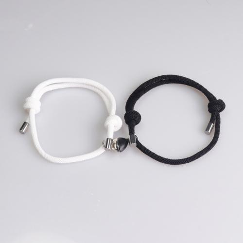 acero inoxidable 304 Pulsera de pareja, con Cordón de Milán, hecho a mano, 2 piezas & unisexo & diferentes estilos para la opción, más colores para la opción, longitud:aproximado 16 cm, Vendido por UD