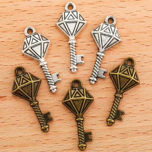 Zinc Alloy Key Pendants, plated, DIY [