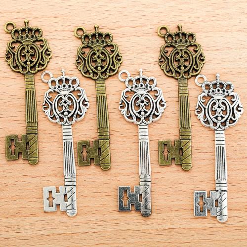 Zinc Alloy Key Pendants, plated, DIY [