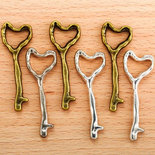 Zinc Alloy Key Pendants, plated, DIY [