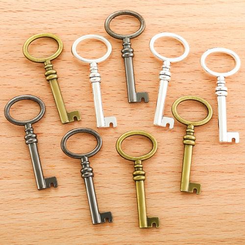 Zinc Alloy Key Pendants, plated, DIY [