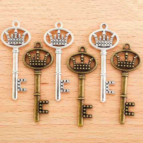 Zinc Alloy Key Pendants, plated, DIY [