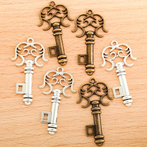 Zinc Alloy Key Pendants, plated, DIY [