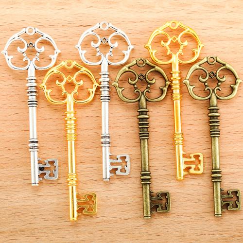 Zinc Alloy Key Pendants, plated, DIY [