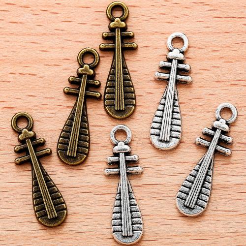 Musical Instrument Shaped Zinc Alloy Pendants, plated, DIY 