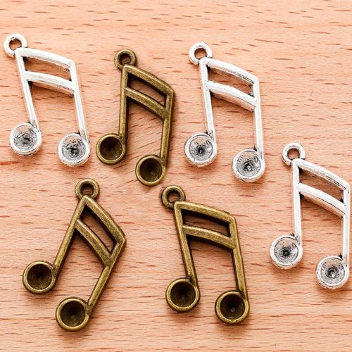 Musical Instrument Shaped Zinc Alloy Pendants, Music Note, plated, DIY [