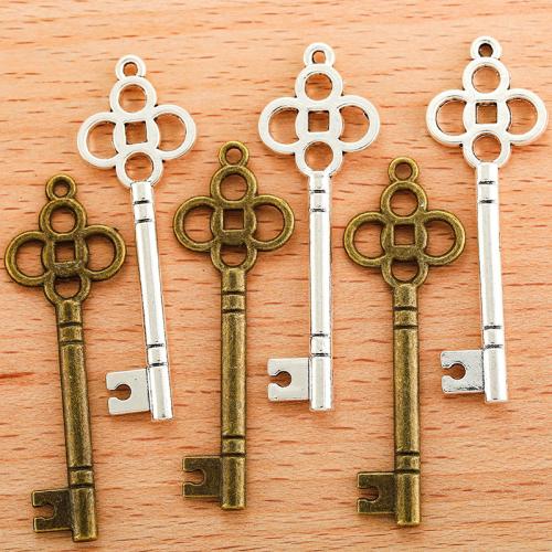 Zinc Alloy Key Pendants, plated, DIY [