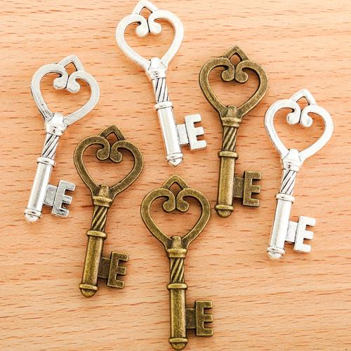 Zinc Alloy Key Pendants, plated, DIY [