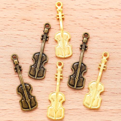 Musical Instrument Shaped Zinc Alloy Pendants, Guitar, plated, DIY [