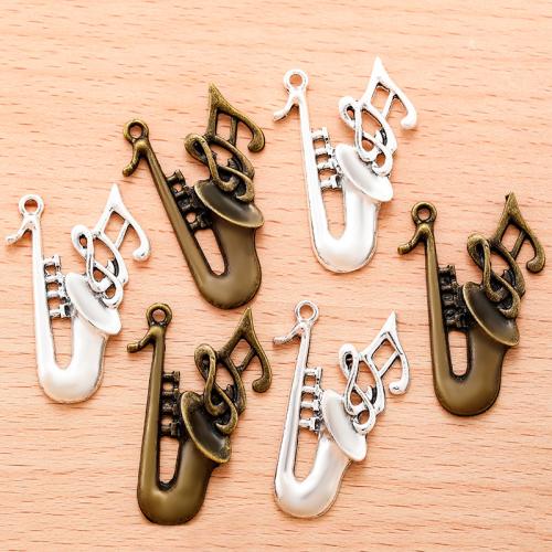 Musical Instrument Shaped Zinc Alloy Pendants, plated, DIY [