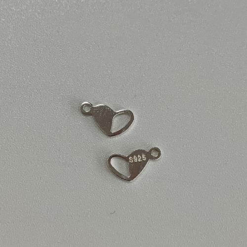 Sterling Silver Heart Pendants, 925 Sterling Silver, DIY 