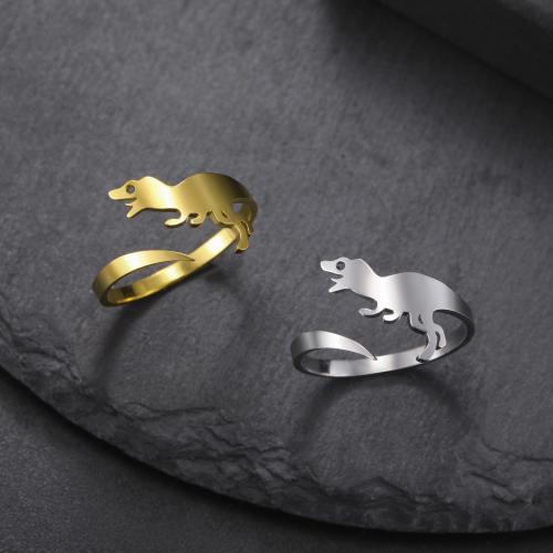 Edelstahl Fingerring, 304 Edelstahl, Dinosaurier, Modeschmuck & unisex, keine, verkauft von PC