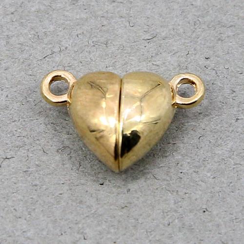 Zinc Alloy Magnetic Clasp, with Magnet, Heart, plated, DIY Approx 