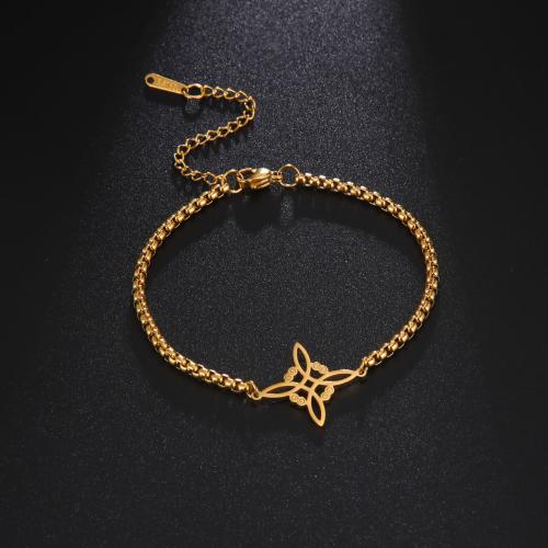 Stainless Steel Charm Bracelet, 304 Stainless Steel, with 5cm extender chain, plated, fashion jewelry cm [