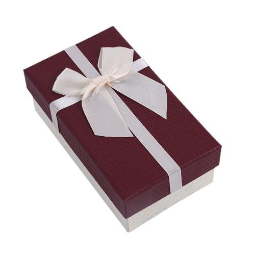 Jewelry Gift Box, Paper, with Satin Ribbon, dustproof & multifunctional 