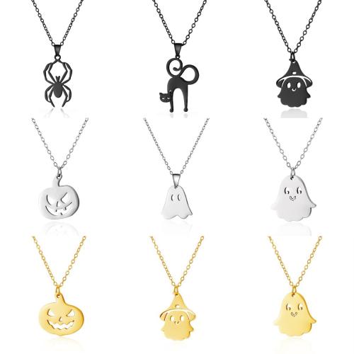 Edelstahl Schmuck Halskette, 304 Edelstahl, Vakuum-Ionen-Beschichtung, unisex & verschiedene Stile für Wahl, keine, verkauft von PC