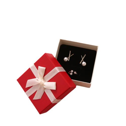 Jewelry Gift Box, Paper, with Sponge, dustproof & multifunctional  