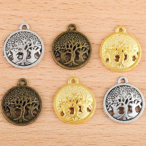 Zinc Alloy Jewelry Pendants, Round, plated, DIY & hollow 