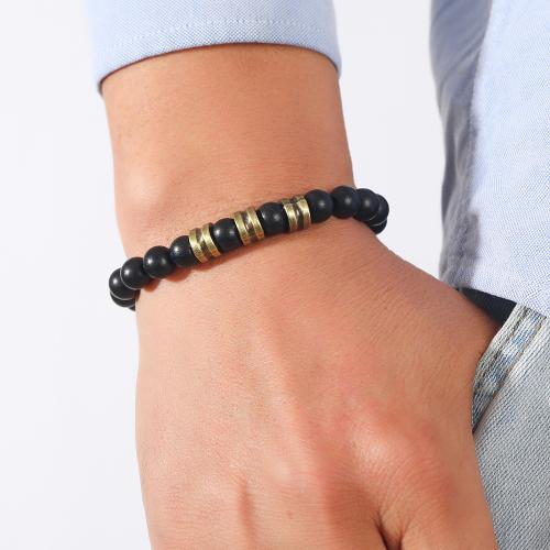 Wood Bracelets, with Zinc Alloy, plated, Unisex 