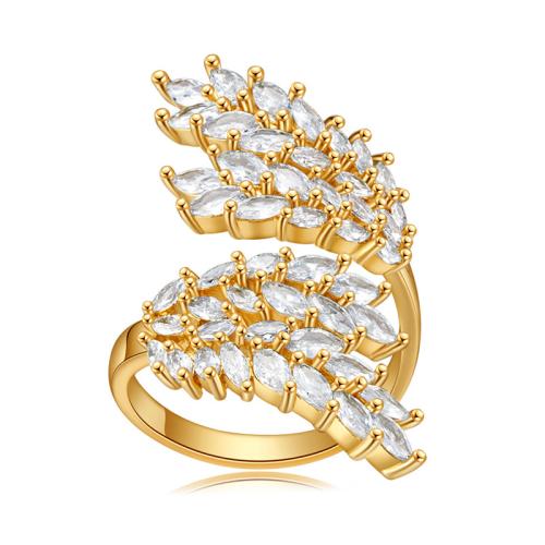 Cubic Zirconia Micro Pave Brass Finger Ring, fashion jewelry & micro pave cubic zirconia & for woman 