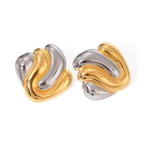 Stainless Steel Stud Earring, 304 Stainless Steel, Vacuum Ion Plating, fashion jewelry & for woman 