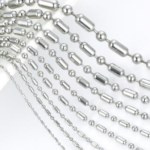 Stainless Steel Ball Chain, 304 Stainless Steel, DIY original color [