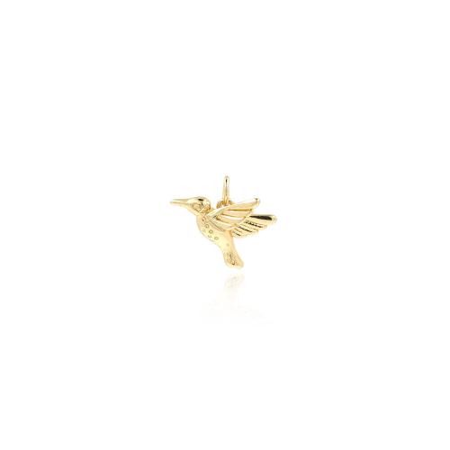 Animal Brass Pendants, Bird, gold color plated, DIY 