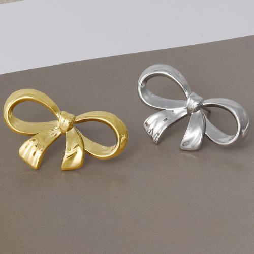 Stainless Steel Stud Earring, 304 Stainless Steel, Bowknot, plated, for woman 