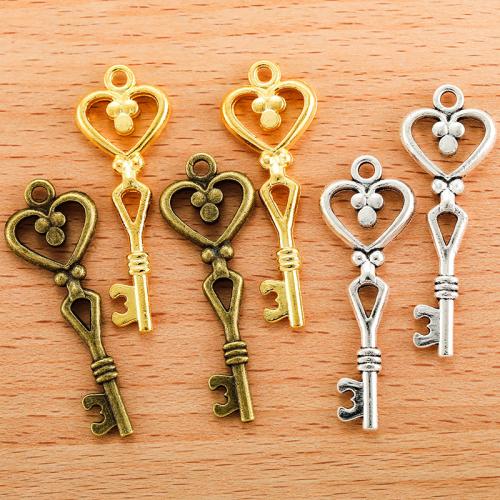 Zinc Alloy Key Pendants, plated, DIY 