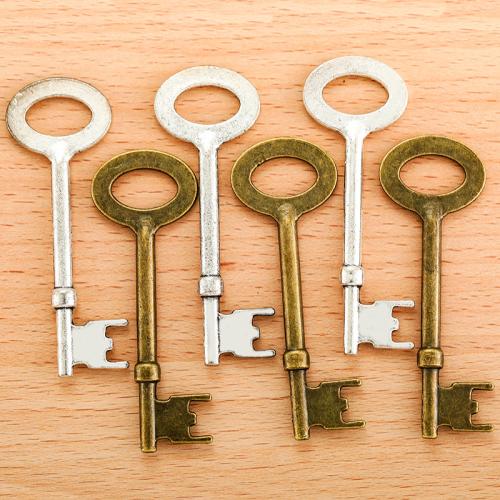 Zinc Alloy Key Pendants, plated, DIY 