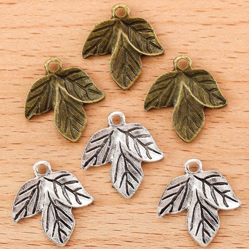 Zinc Alloy Leaf Pendants, plated, DIY 