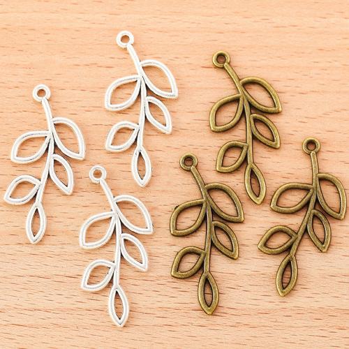 Zinc Alloy Leaf Pendants, plated, DIY 