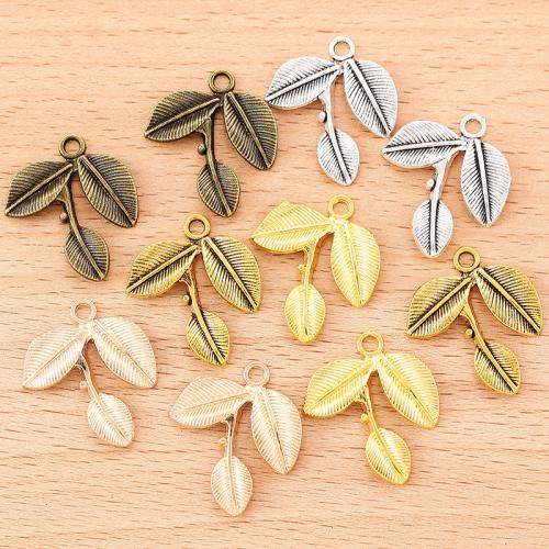 Zinc Alloy Leaf Pendants, plated, DIY 