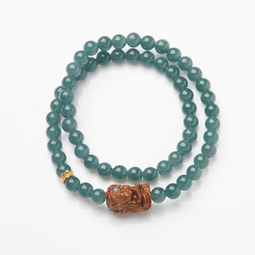 Gemstone Bracelets, Sandalwood, with Natural Stone, handmade, multifunctional & Unisex Approx 28 cm 